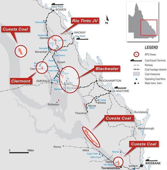 Australian Pacific Coal project map